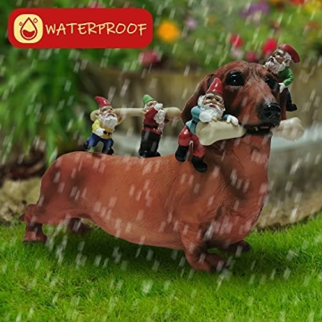 Enchanting Dog and Gnome Statue for Home or Garden