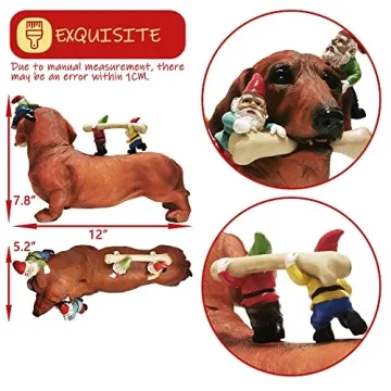 Enchanting Dog and Gnome Statue for Home or Garden