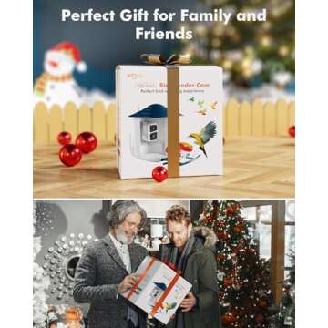 Dzees Smart Bird Feeder with Camera, Wildlife Feeder Camera Wireless Outdoor, AI Identify Bird Speci...