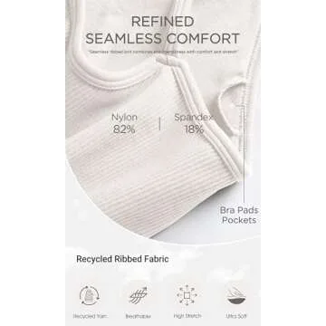 ODODOS Seamless Sports Bra 3-Pack: Comfort & Style