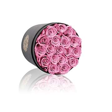 NATROSES Preserved Roses Pink Roses in a Box That Last Up to 3 Years, Long Lasting Roses for Her, Pr...