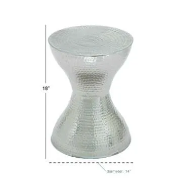 Deco 79 Hammered Metal Accent Table - 14" x 14" x 18"