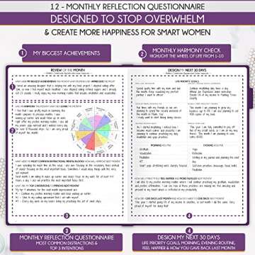 Hourly Planner - Undated Daily, Weekly & Monthly Planner with Budget Section | A 12 Month Journey to Increase Productivity & Happiness | Life Organizer & Gratitude Journal - Vertical Format
