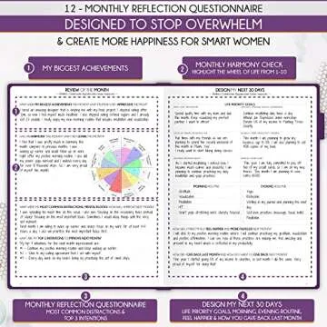 Hourly Planner - Undated Daily, Weekly & Monthly Planner with Budget Section | A 12 Month Journey to Increase Productivity & Happiness | Life Organizer & Gratitude Journal - Vertical Format