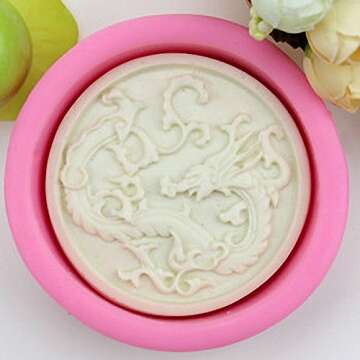 Chinese Dragon Soap Mold - MoldFun Chinese Zodiac Sign Silicone Mold for Handmade Bath Bomb, Lotion ...