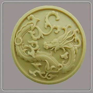 Chinese Dragon Soap Mold - MoldFun Chinese Zodiac Sign Silicone Mold for Handmade Bath Bomb, Lotion Bar