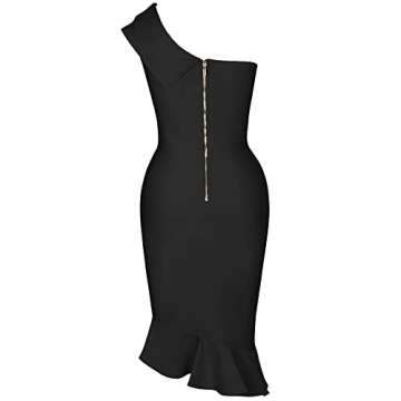 Maketina Sexy One Shoulder Bodycon Dress for Women