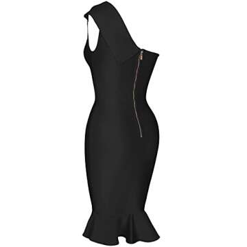 Maketina Sexy One Shoulder Bodycon Dress for Women