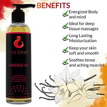 Premium Body Massage Oil - Therapeutic Vanilla Scent
