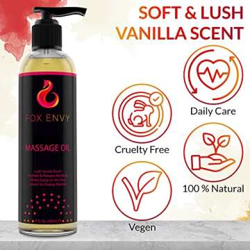 Premium Body Massage Oil - Therapeutic Vanilla Scent