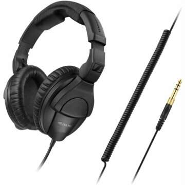 Sennheiser HD 280 PRO Headphones Black Bundle