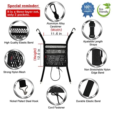 AMEIQ Car Organizer Storage Purse Holder Pet Barrier