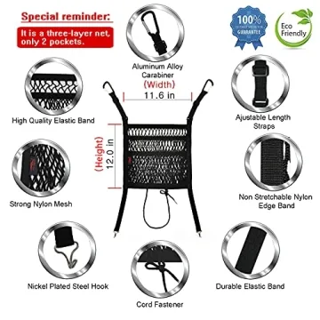 AMEIQ Car Organizer Storage Purse Holder Pet Barrier