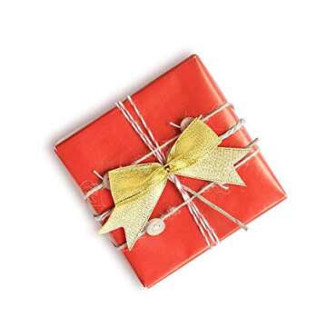 Noyi Traxd 50 Pcs Twist Tie Bows Ribbon Gold Twist Tie 1 Inch