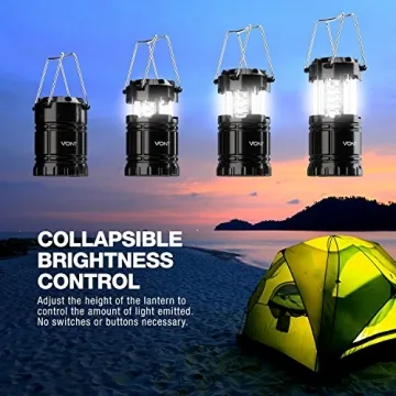 Vont 4 Pack LED Camping Lantern - Bright, Durable Emergency Lights