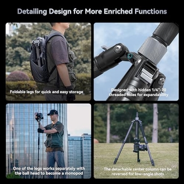 Compact Carbon Fiber Tripod for Travel & Photography
