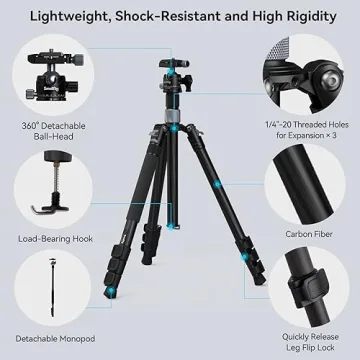 Compact Carbon Fiber Tripod for Travel & Photography