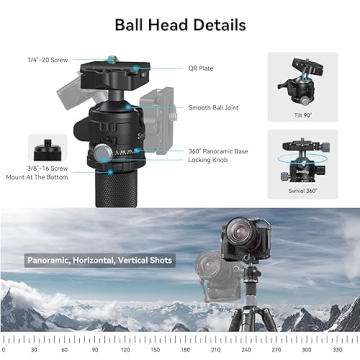 Compact Carbon Fiber Tripod for Travel & Photography