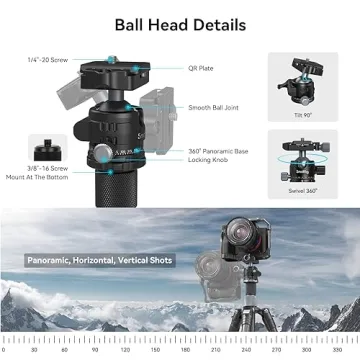 Compact Carbon Fiber Tripod for Travel & Photography