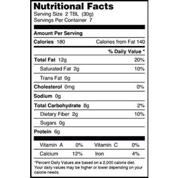 Living Tree Alive & Raw Organic Black Tahini, Made From Organic Unhulled Black Sesame Seeds, Great as a Paste for Hummus, Sauces and Dressings, Robust and Enlivening Taste - 8 Ounce Jar