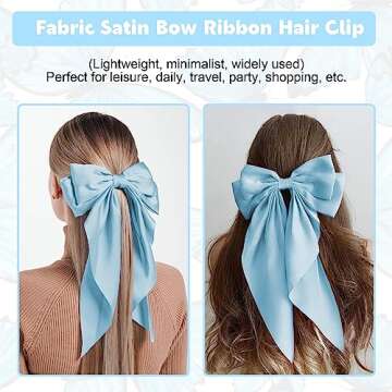 Jumbo Silky Satin Bow Hair Clip for Women and Girls
