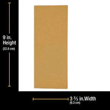 Dura-Gold Premium 80, 120, 150, 220, 320 Grit 1/3 Sheet Size Gold Sandpaper with Hook & Loop Backing...
