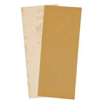 Dura-Gold Premium 80, 120, 150, 220, 320 Grit 1/3 Sheet Size Gold Sandpaper with Hook & Loop Backing, 3-2/3" x 9", 4 Each, 20 Total - Sanding Wood Woodworking, Automotive, Finishing Jitterbug Sander