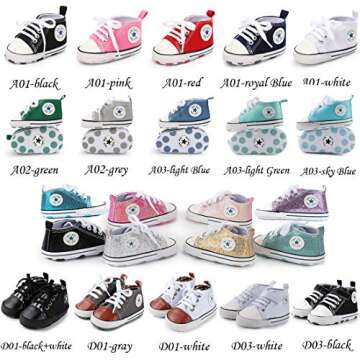 KIDSUN Tutoo Unisex Baby Boys Girls High Top Sneaker Soft Anti-Slip Sole Newborn Infant First Walker...