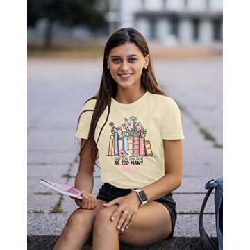 Teacher Shirts Women Wildflowers Book T Shirt Book Lover Tshirt Book Reading Shirt Teaching Life Short Sleeve Tee Tops Apricot