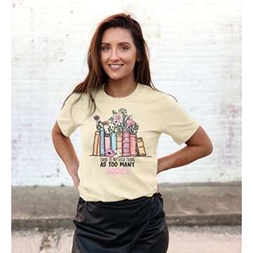 Teacher Shirts Women Wildflowers Book T Shirt Book Lover Tshirt Book Reading Shirt Teaching Life Short Sleeve Tee Tops Apricot