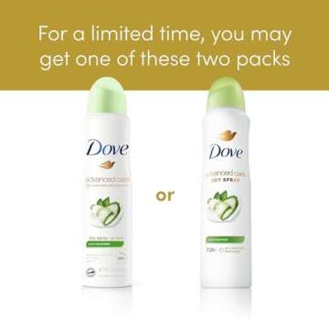 Dove Advanced Antiperspirant Deodorant Dry Spray 3 Count