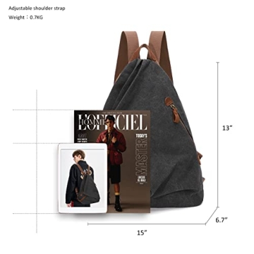 KL928 Vintage Canvas Backpack Durable Spacious Stylish