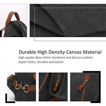 KL928 Vintage Canvas Backpack Durable Spacious Stylish