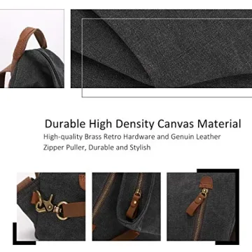 KL928 Vintage Canvas Backpack Durable Spacious Stylish
