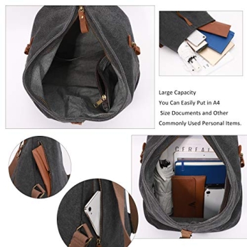 KL928 Vintage Canvas Backpack Durable Spacious Stylish