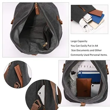 KL928 Vintage Canvas Backpack Durable Spacious Stylish