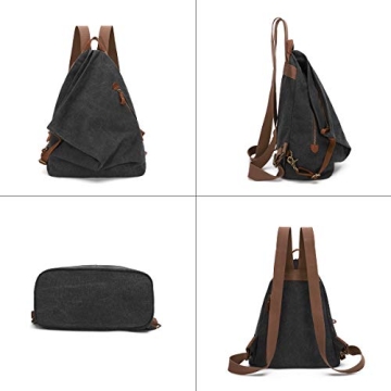 KL928 Vintage Canvas Backpack Durable Spacious Stylish
