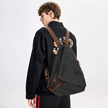 KL928 Vintage Canvas Backpack Durable Spacious Stylish