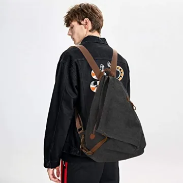 KL928 Vintage Canvas Backpack Durable Spacious Stylish