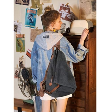 KL928 Vintage Canvas Backpack Durable Spacious Stylish