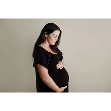 Mommy Labor Delivery Gown - Soft Maternity Nightgown
