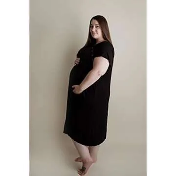 Mommy Labor Delivery Gown - Soft Maternity Nightgown