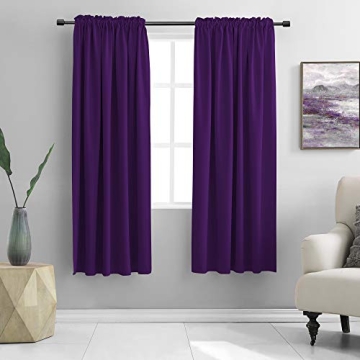 DONREN Royal Purple Blackout Curtains - Stylish Thermal Insulated Window Treatment for Any Room