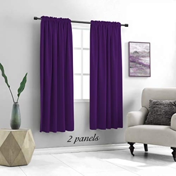 DONREN Royal Purple Blackout Curtains for Bedroom