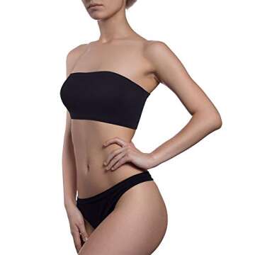 Geyoga Strapless Bandeau Bra Pack - Comfort & Style! 4 Colors