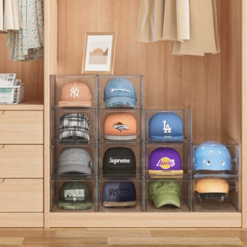 Clear Hat Organizer Box - Perfect Storage for Caps