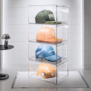 Clear Hat Organizer Box - Perfect Storage for Caps
