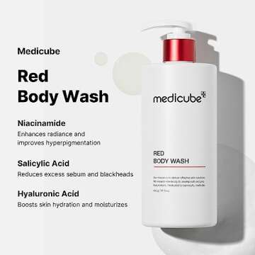 Medicube Red Acne Body Wash | Gentle Low pH Cleanser for Acne