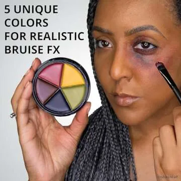 Mehron Makeup ProColoRing Bruise 5 Color Wheel for Special Effects & Movies | Bruise Makeup Kit | SFX Paint | Halloween Special Effects