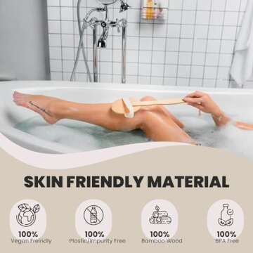 Natural Dry Brush Set for Body and Face - Exfoliate, Stimulate Lymphatic Drainage, Reduce Cellulite - Dry Skin Brushing with Vegan, Boar Bristles and Sustainable Bamboo Handles